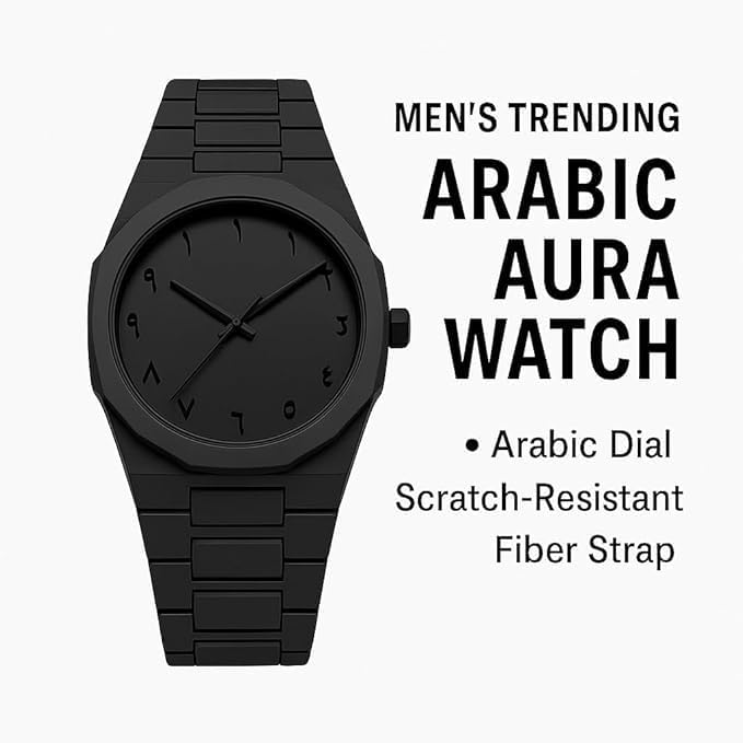 BLACK AURA QUARTZ WATCH