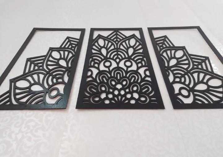 Mandala Flower Design Wooden Wall Art