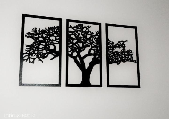 Tree Design Wall Art - Pack Of 3