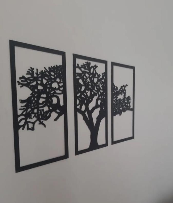 Tree Design Wall Art - Pack Of 3