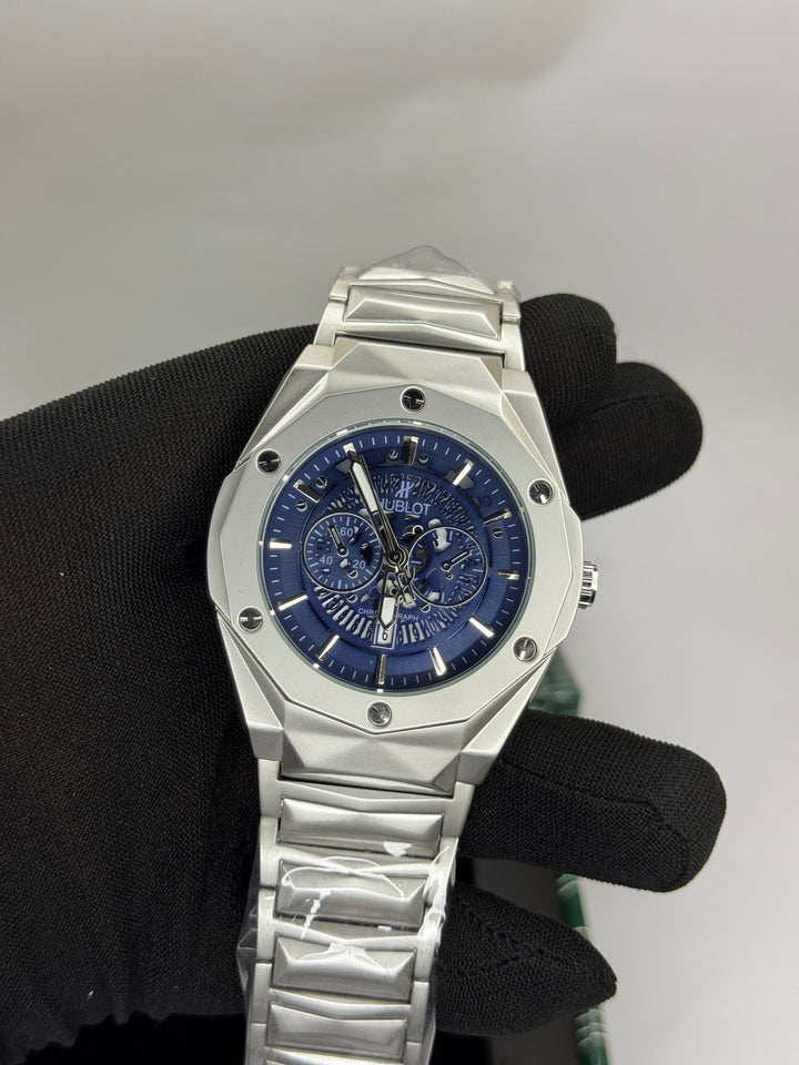Hublot Classic Fusion Chronograph – Silver Skeleton Dial Stainless Steel Watch